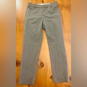 Banana Republic Navy Blue and Brown Chinos with Classic Check Pattern